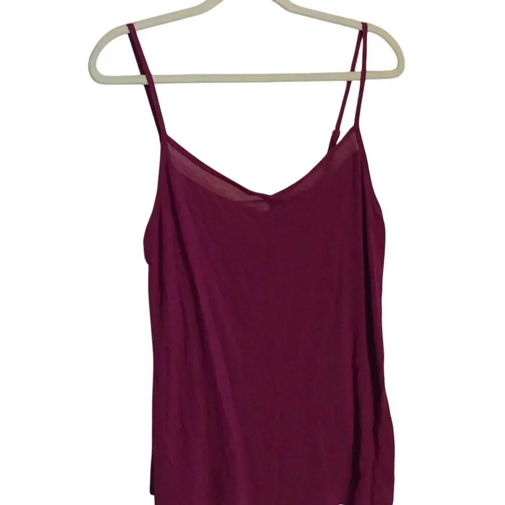 JOCKEY Women's size M Mesh trim Plum camisole tank top